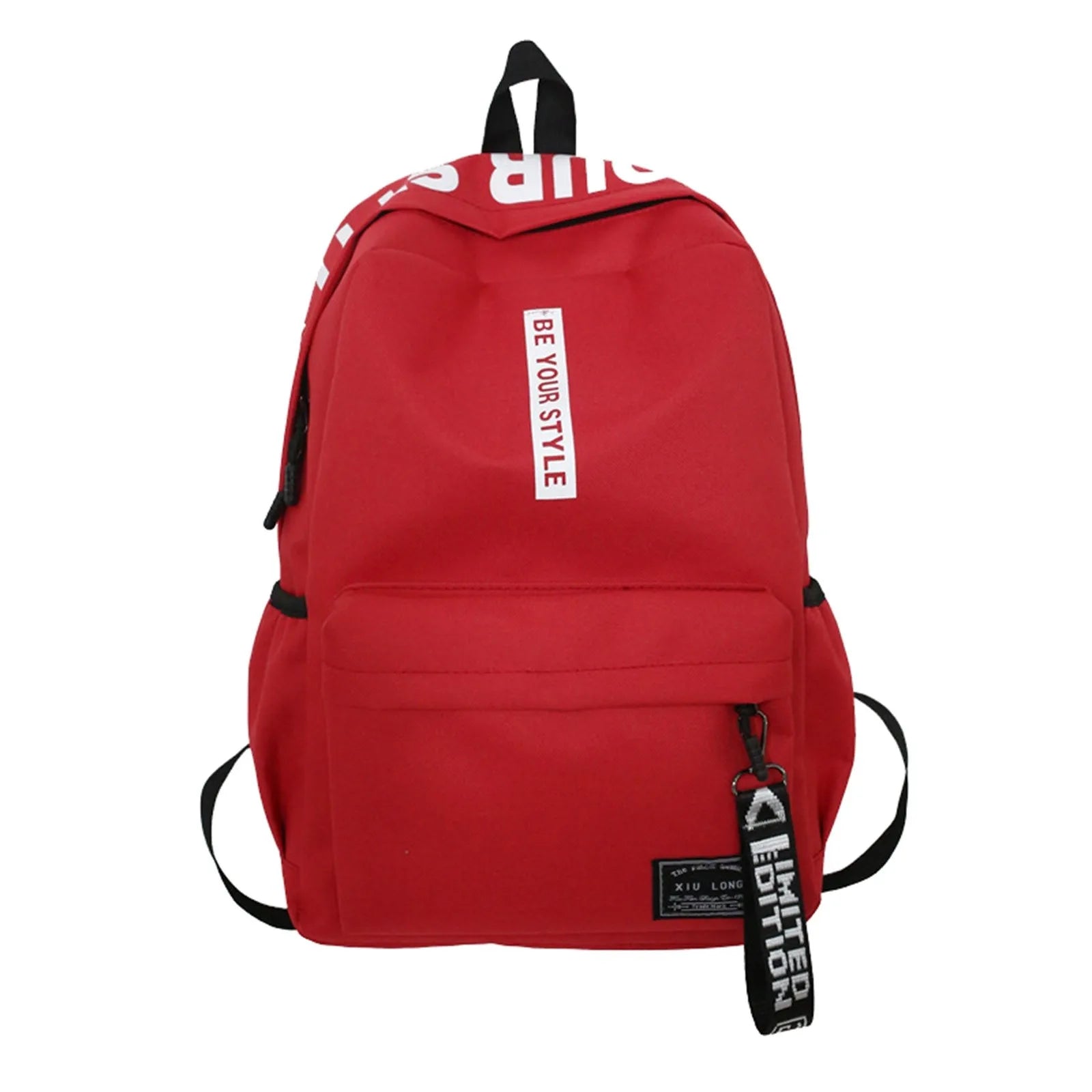 Fashionable Lightweight Student Backpack Customizable Logo Casual Dual-Shoulder Bag Arc Shoulder Strap Polyester Lining Oxford
