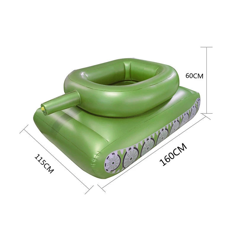 Big Size Summer Giant Tank with Watergun Inflatable Toys Floating Truck Pool Floats Water Spray Beach Party Games Adults Seats