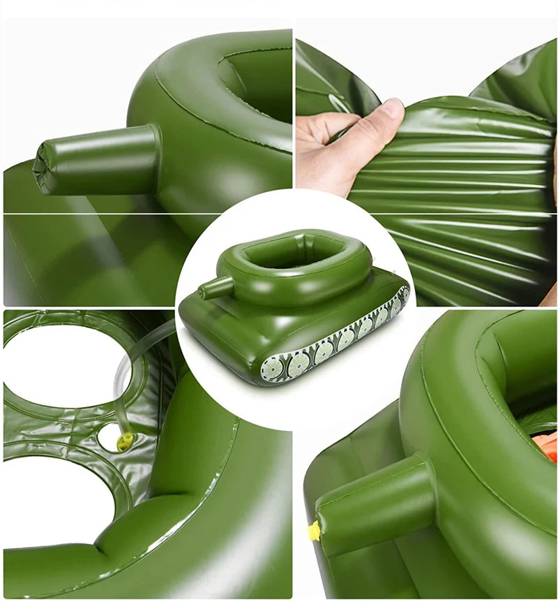 Big Size Summer Giant Tank with Watergun Inflatable Toys Floating Truck Pool Floats Water Spray Beach Party Games Adults Seats